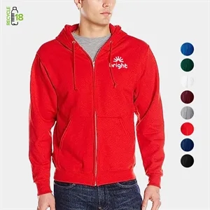 Men's Recycled Antibacterial Zipper Hoodie, Kangaroo Pocket | https://www.bestnamebadges.com