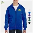 Youth Recycled Full Zip Hooded Sweatshirt W/ Wrinkle Free | https://www.bestnamebadges.com