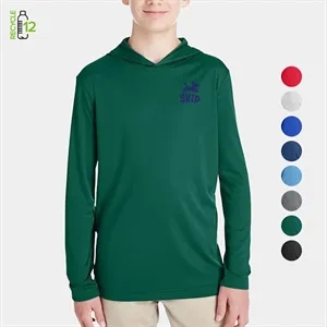 REPREVE® - Youth rPET Performance Hoodie T-Shirt | https://www.bestnamebadges.com