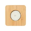 Bamboo Tea Light Candle Holder With Candle | https://www.bestnamebadges.com