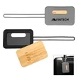 First Class Bamboo & Silicone Luggage Tag | https://www.bestnamebadges.com