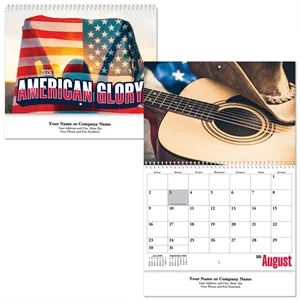 American Glory Spiral Wall Calendar | https://www.bestnamebadges.com