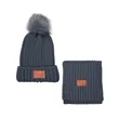 Leeman Ribbed Knit Winter Duo | https://www.bestnamebadges.com
