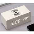 Wireless Charging Wooden Clock | https://www.bestnamebadges.com