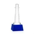 Lighthouse Award on Robson Base - Blue | https://www.bestnamebadges.com