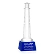Lighthouse Award on Robson Base - Blue | https://www.bestnamebadges.com