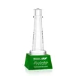Lighthouse Award on Robson Base - Green | https://www.bestnamebadges.com