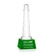 Lighthouse Award on Robson Base - Green | https://www.bestnamebadges.com