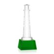 Lighthouse Award on Robson Base - Green | https://www.bestnamebadges.com