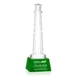 Lighthouse Award on Robson Base - Green | https://www.bestnamebadges.com
