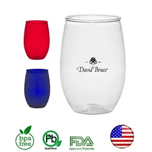 Union Printed - Made in USA 16 oz PET Wine Glass