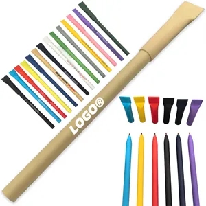 Eco Friendly Paper Tube Promotional Pens Custom Logo