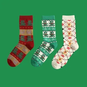 Custom Christmas Cotton Crew Socks | https://www.bestnamebadges.com