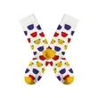 Custom Jacquard Bear Head Pattern Crew Socks | https://www.bestnamebadges.com