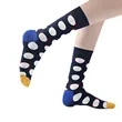 Custom Jacquard Bear Head Pattern Crew Socks | https://www.bestnamebadges.com