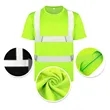 High-Visibility Safety T-Shirt With Two Reflective Stripes | https://www.bestnamebadges.com