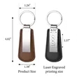 Custom Vegan Leather Drop Shaped Keychain | https://www.bestnamebadges.com