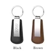 Custom Vegan Leather Drop Shaped Keychain | https://www.bestnamebadges.com