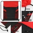 Zippered Drawstring Backpack With Mesh Pockets | https://www.bestnamebadges.com