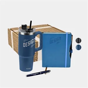 TiTUS® 30oz Travel Mug, Executive Notebook & Pen Gift Set | https://www.bestnamebadges.com