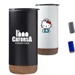 16 Oz. Stainless Steel Travel Mugs W/ Cork Bottom | https://www.bestnamebadges.com