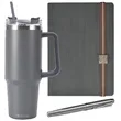 TiTUS® 30 oz Travel Mug, Melange Notebook & Pen  Gift Set | https://www.bestnamebadges.com