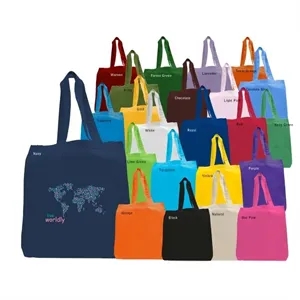 Economy Cotton Shopping Tote with Self Handles