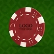 Dice Logo Plastic Poker Chips | https://www.bestnamebadges.com