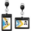 Retractable ID Badge Work Permit Holder  Multi-Card Slot | https://www.bestnamebadges.com