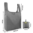 Foldable Reusable Shopping Tote Bag Waterproof Oxford | https://www.bestnamebadges.com