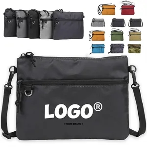 Polyester Shoulder Bag Lightweight Compact MultiPocket