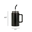 50oz. Stainless Steel Insulated Tumbler Straw Handle | https://www.bestnamebadges.com