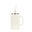 50oz. Stainless Steel Insulated Tumbler Straw Handle | https://www.bestnamebadges.com