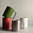 12oz. Stainless Steel Coffee Mug With Handle  | https://www.bestnamebadges.com