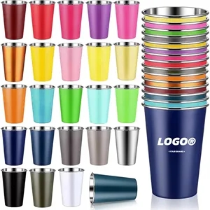 16oz Stackable Stainless Steel Drinking Cup Durable Reusable