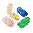 Transparent Pill Cutter Splitter with Storage for Seniors | https://www.bestnamebadges.com