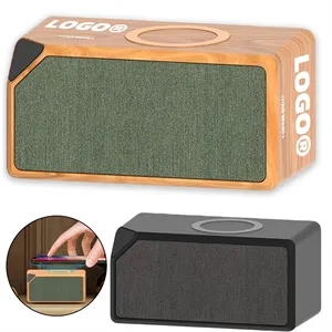 2 in 1 Boost Wood Grain Wireless Charger Bluetooth Speaker
