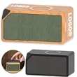 2 in 1 Boost Wood Grain Wireless Charger Bluetooth Speaker | https://www.bestnamebadges.com