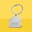 Custom House Shape Metal Key Tag | https://www.bestnamebadges.com
