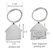 Custom House Shape Metal Key Tag | https://www.bestnamebadges.com