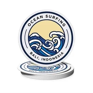 Custom Round Pulpboard Coaster - Debossed | https://www.bestnamebadges.com