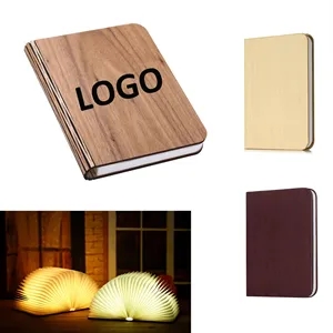 Foldable Wooden Book Table Lamp