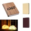 Foldable Wooden Book Table Lamp | https://www.bestnamebadges.com