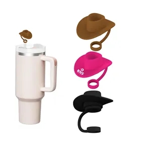 Silicone Straw Dust Proof Cover with Cowboy Hat Shaped