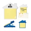 House Shaped Magnet Clip With Sticky Notes | https://www.bestnamebadges.com