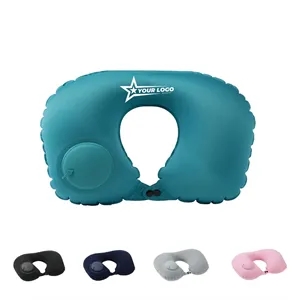 Inflatable travel portable neck protection U-shaped pillow | https://www.bestnamebadges.com