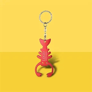 Lobster-Shaped Keychain Bottle Opener | https://www.bestnamebadges.com