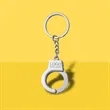 Custom Metal Handcuff Shaped Key Chain | https://www.bestnamebadges.com