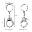 Custom Metal Handcuff Shaped Key Chain | https://www.bestnamebadges.com