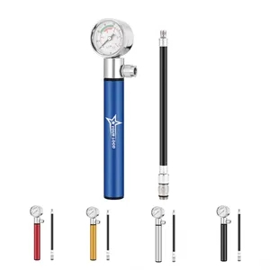 Multifunctional portable aluminum alloy bicycle air pump | https://www.bestnamebadges.com
